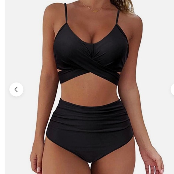 Women Cross Wrap Halter Bikini Set High Waisted Push Up Two Piece Swimsuits - Picture 1 of 4